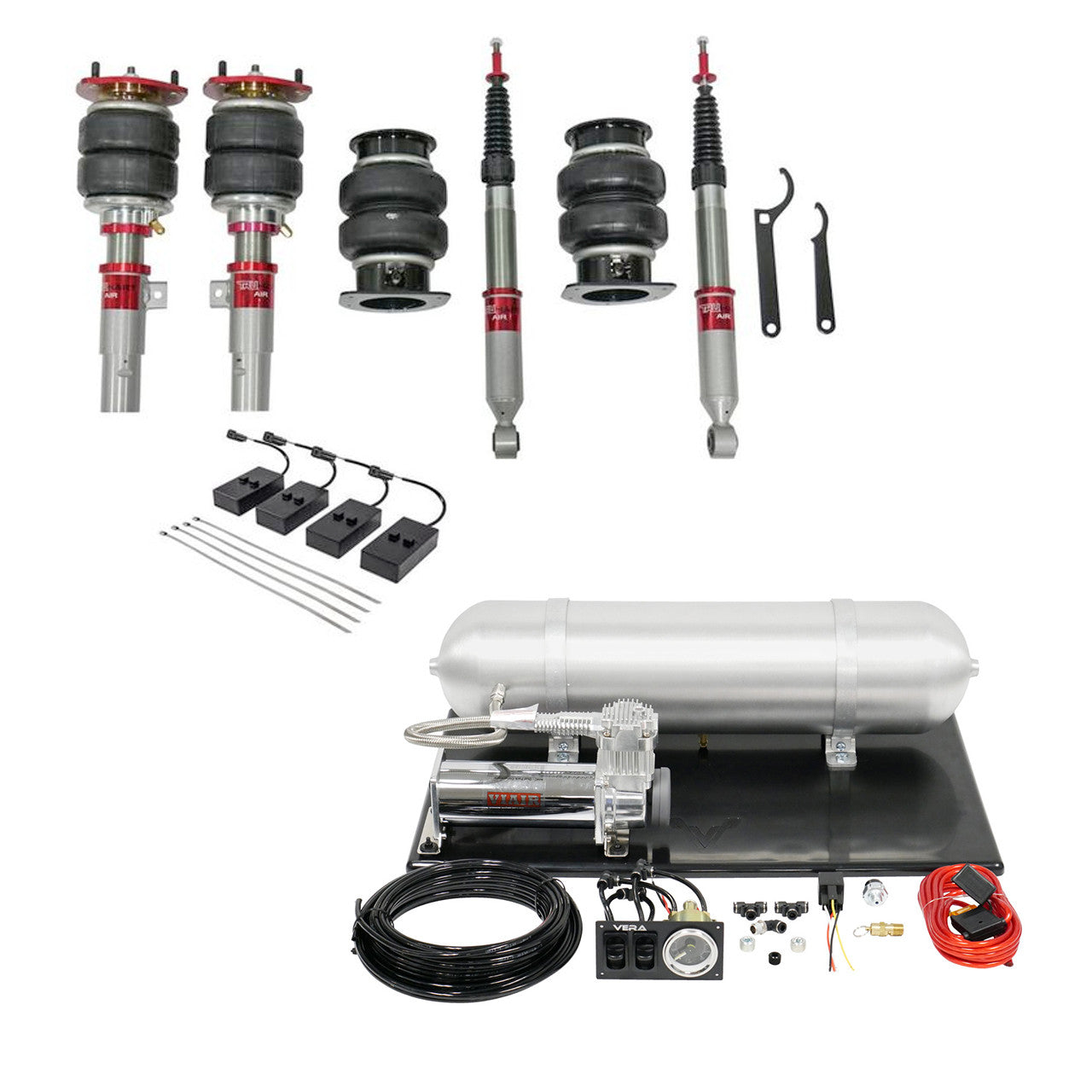 TruHart AirPlus Air Struts Plus ADS Modules w/ VERA Basic Management For 23-24 Acura Integra 18-24 Honda Accord 17-24 Honda Civic Si