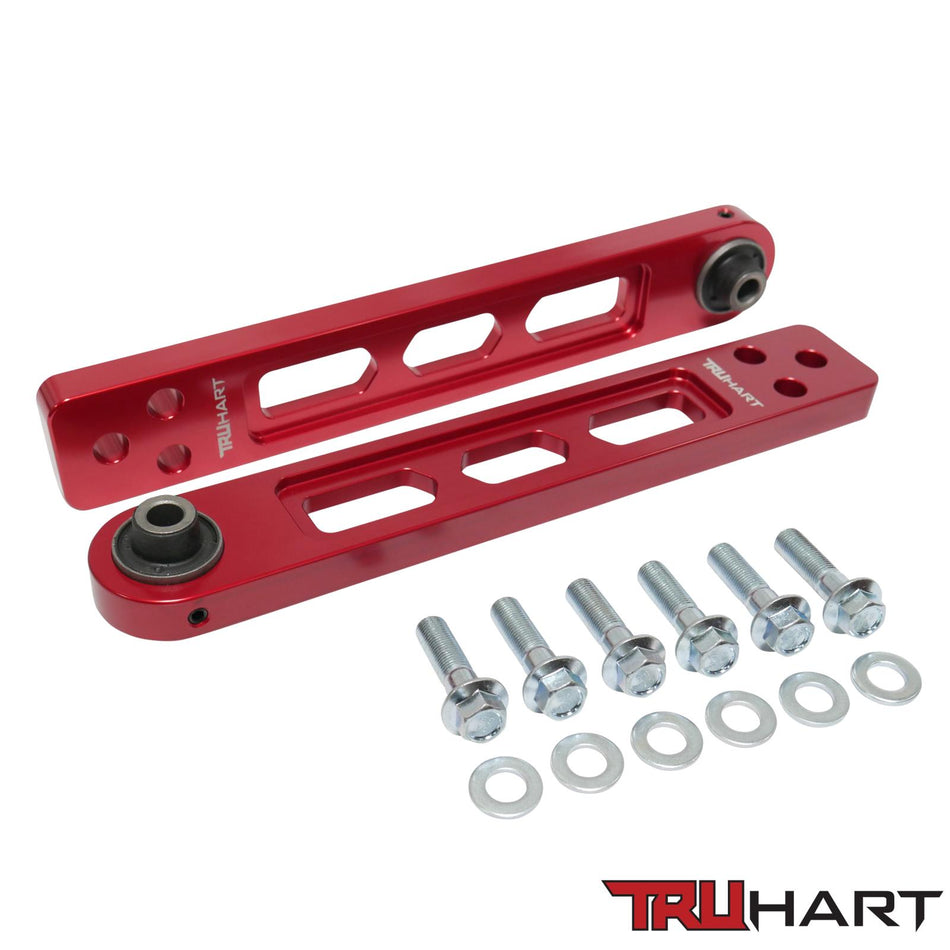 TruHart Rear Lower Control Arms Red For 01-05 Honda Civic