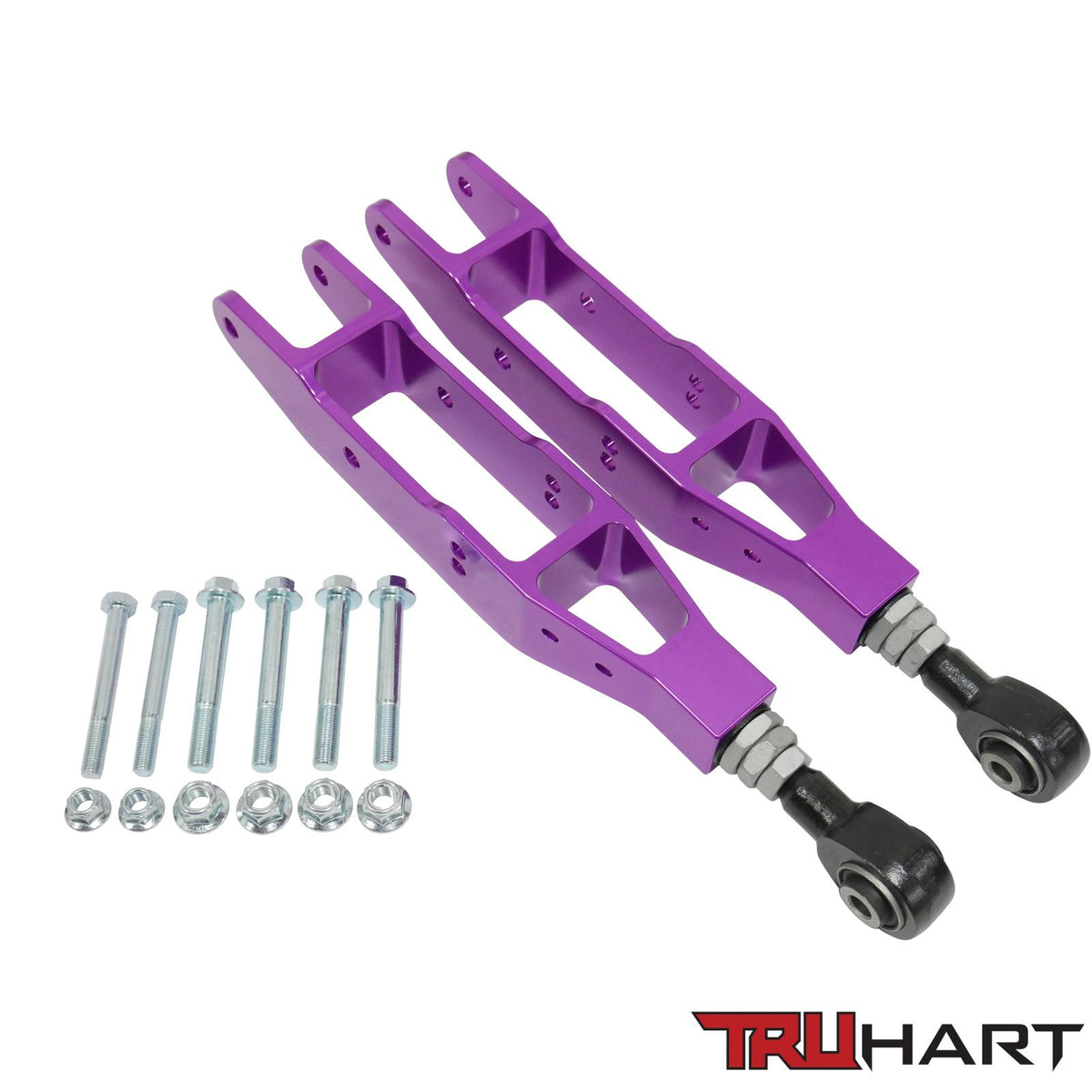 TruHart Rear Lower Control Arms Adjustable Anodized Purple For 12-21 Subaru BRZ 08-16 Subaru Impreza 10+ Subaru Legacy 08+ Subaru STI/ WRX 12-17 Scion FR-S