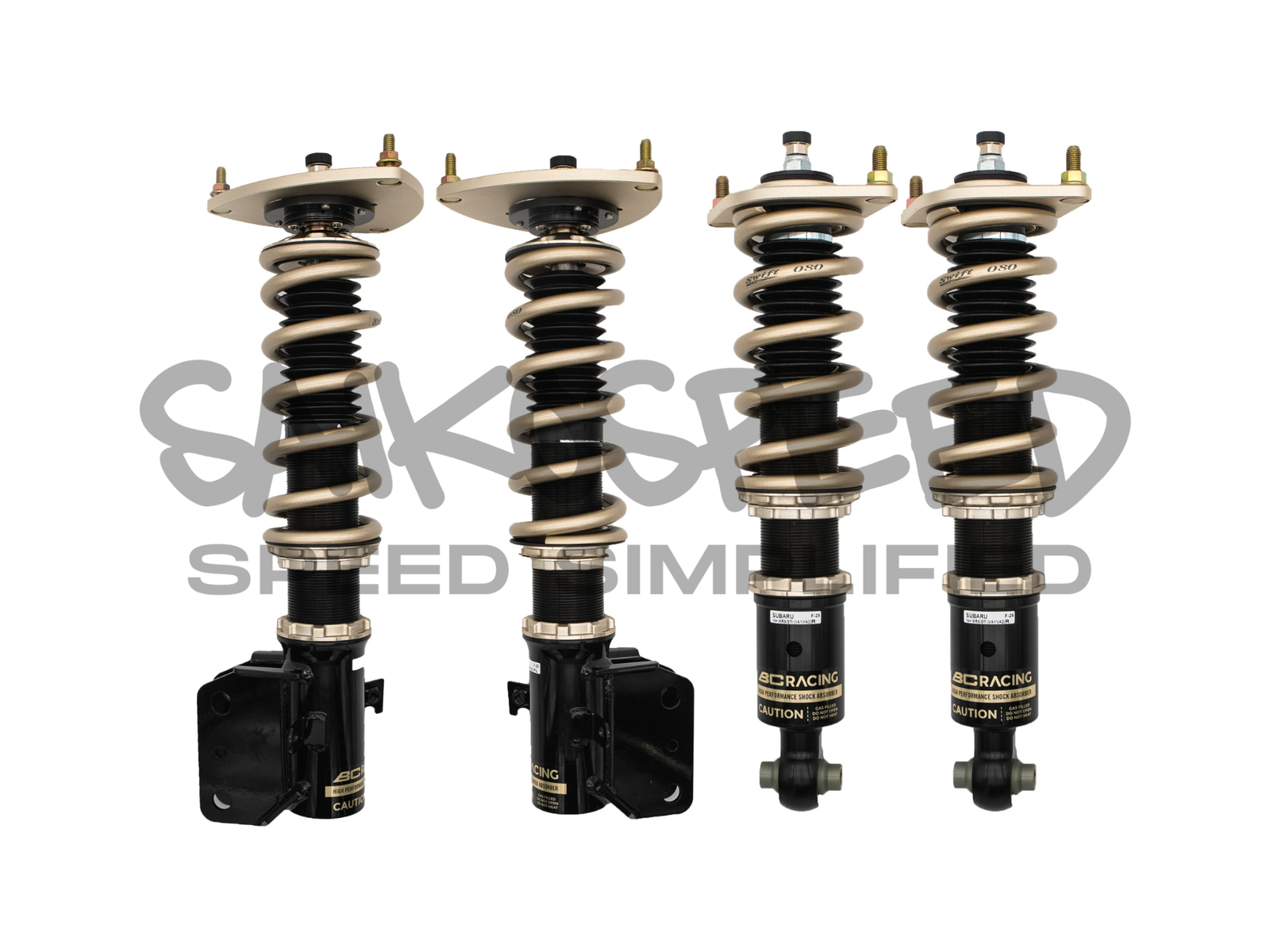 BC Racing BR Coilovers - 2015 Subaru WRX/STI (Swift Spring Upgrade) (Open Box)