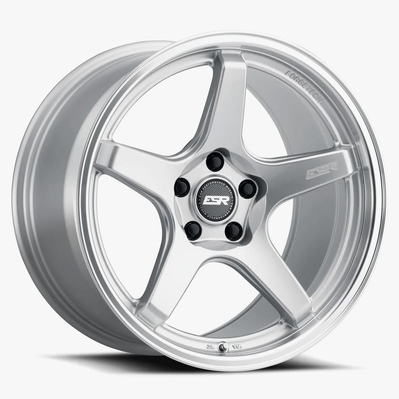 ESR Wheels 19X9.5 5X112 +35 66.6 HYPER SILVER MACHINE LIP APX5C 99551235 APX5CHS-ML