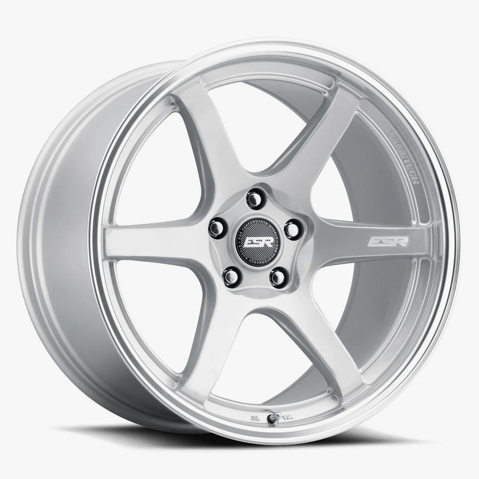 ESR Wheels APX6 19X10.5 5X112 +22 72.6 HYPER SILVER MACHINE LIP