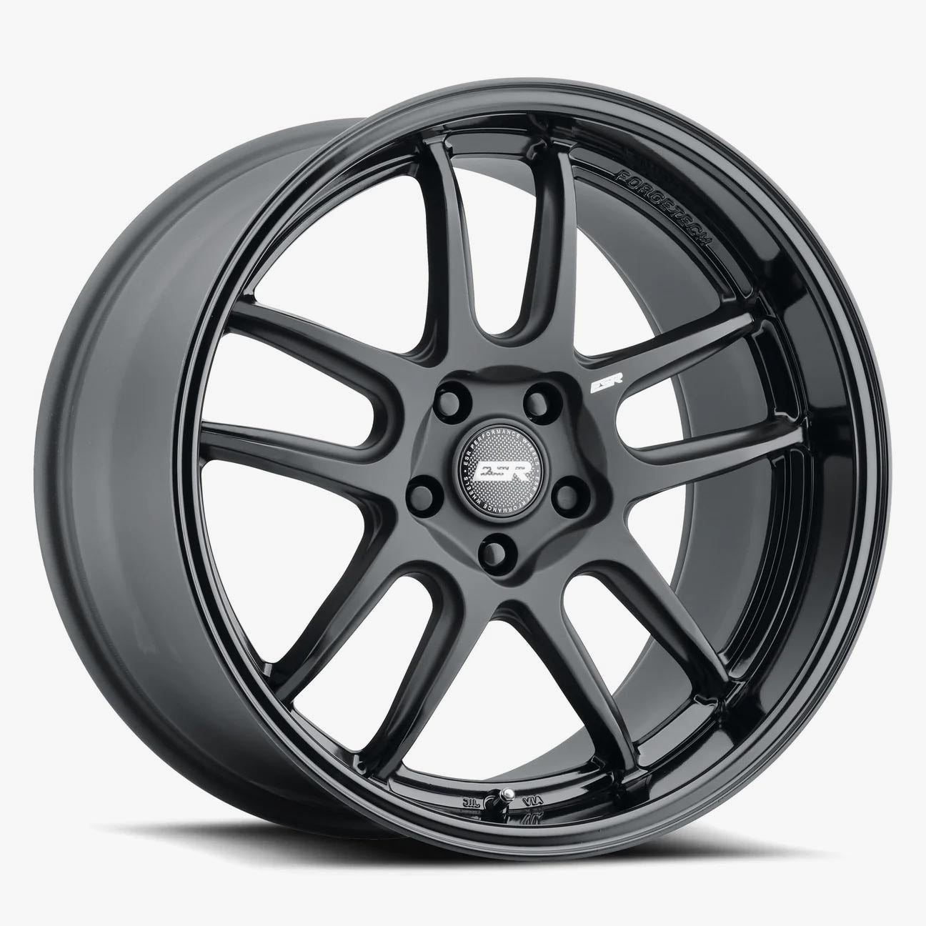 ESR Wheels 19X8.5 5X112 +30 72.56 MATTE BLACK GLOSS BLACK LIP APX8 98551430 APX8MBLK-BL 5X112