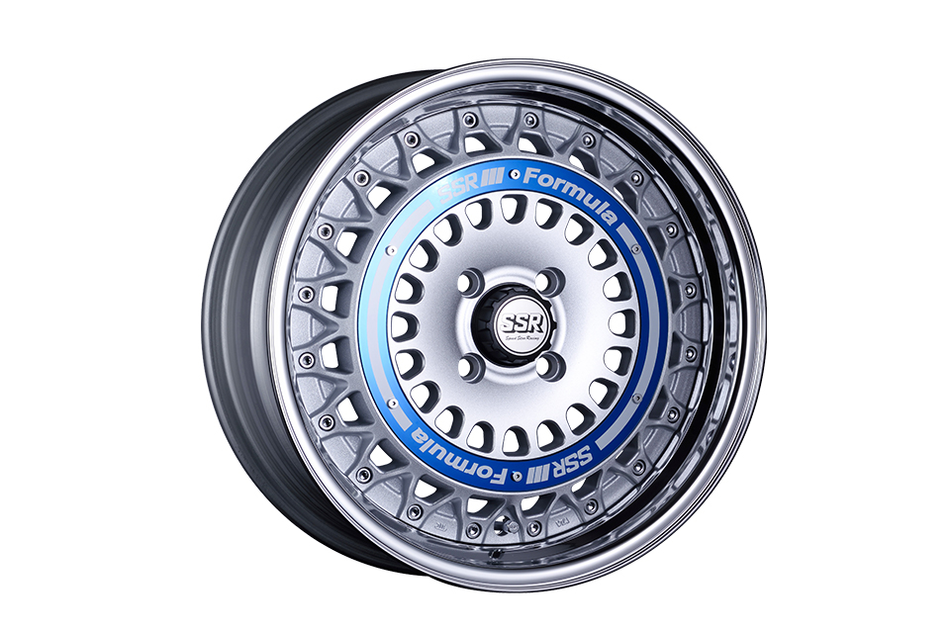 SSR Formula Aero Mesh 18X9.5 +22 Offset MD-Disk 5x114.3 Formula Silver Wheel