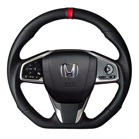 Buddy Club Racing Spec Leather Steering Wheel - 10th Gen Civics - Saikospeed