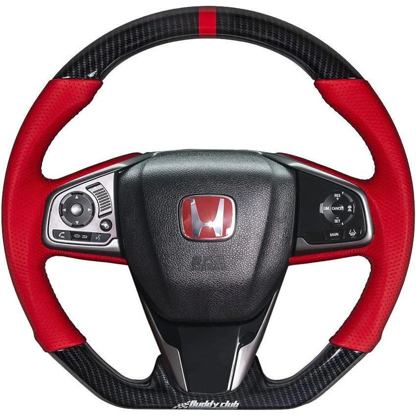 Buddy Club Time Attack Carbon Steering Wheel - 10th Gen Civics - Saikospeed