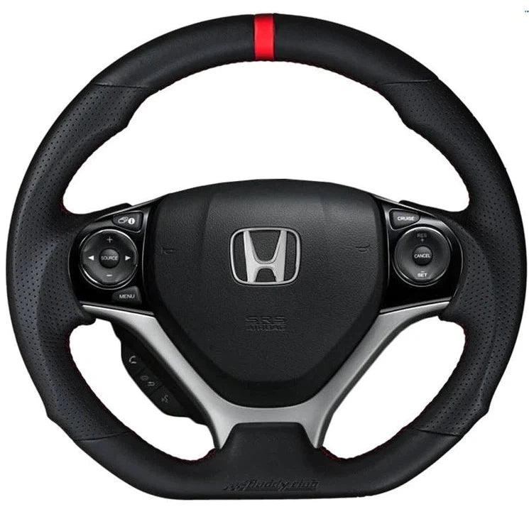 Buddy Club Racing Spec Leather Steering Wheel - 9th Gen Civics - Saikospeed