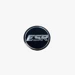 ESR Wheels SR08 LOGO BLACK WITH SILVER ESR BLACK CAP