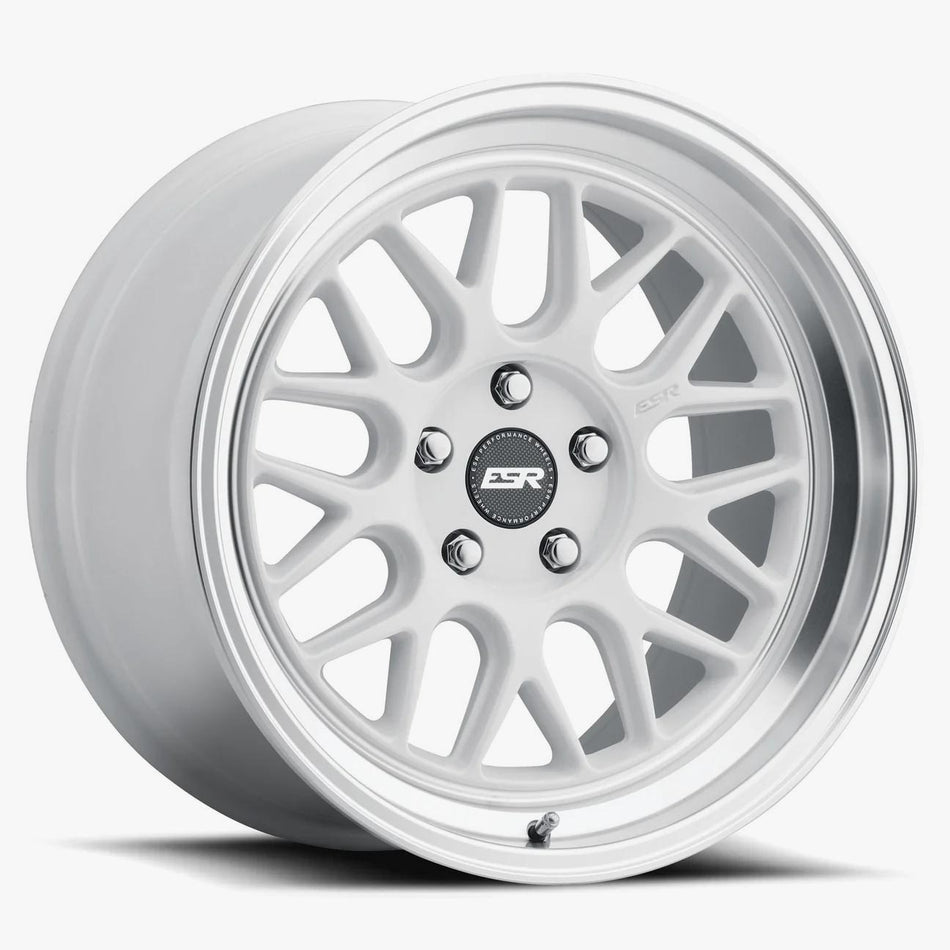 ESR Wheels 18X9.5 5X100 +35 72.56 GLOSS WHITE MACHINE LIP CR01 89550035 CR01WHT-ML