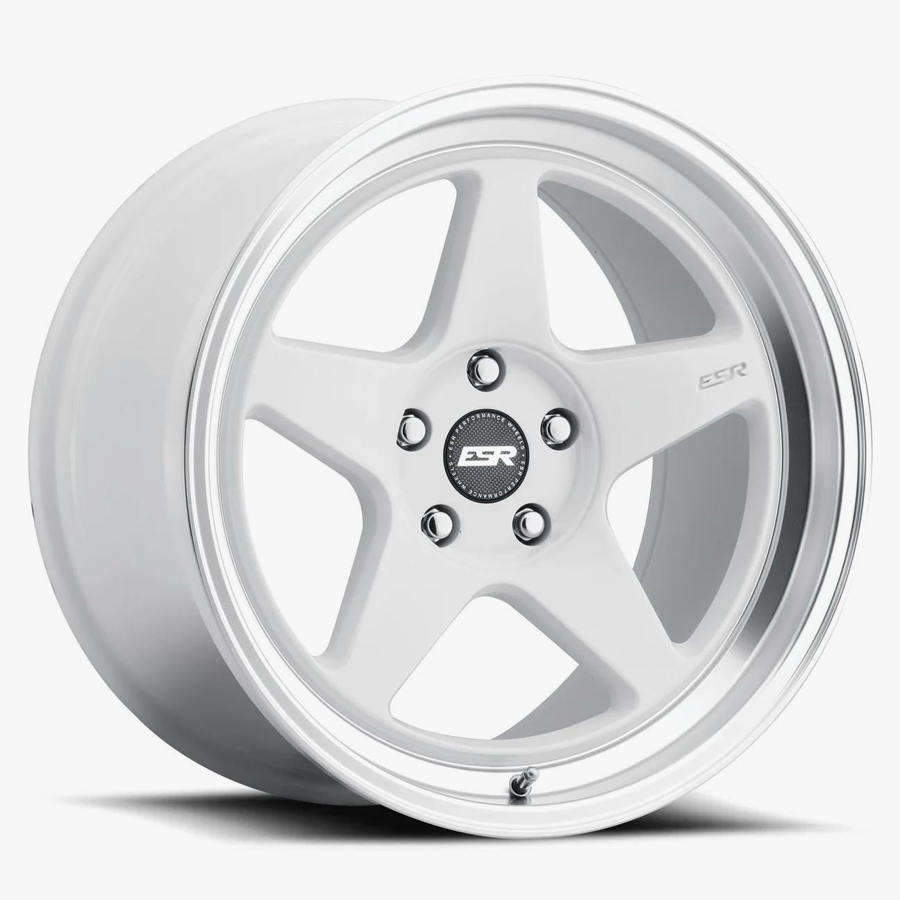 ESR Wheels 18X10.5 5X120 +30 72.56 GLOSS WHITE MACHINE LIP CR5 80551430 CR5WHT-ML 5X120