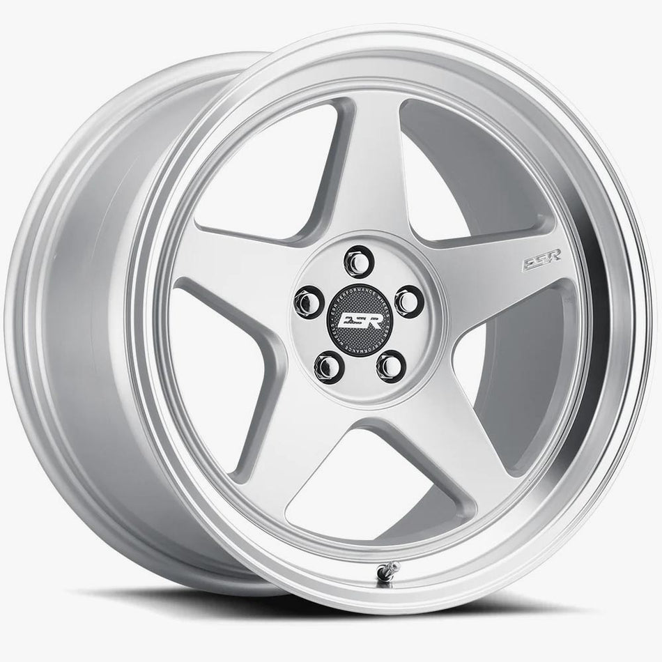 ESR Wheels 18X9.5 5X114.3 +35 72.56 HYPER SILVER MACHINE LIP CR5 89551235 CR5HS-ML