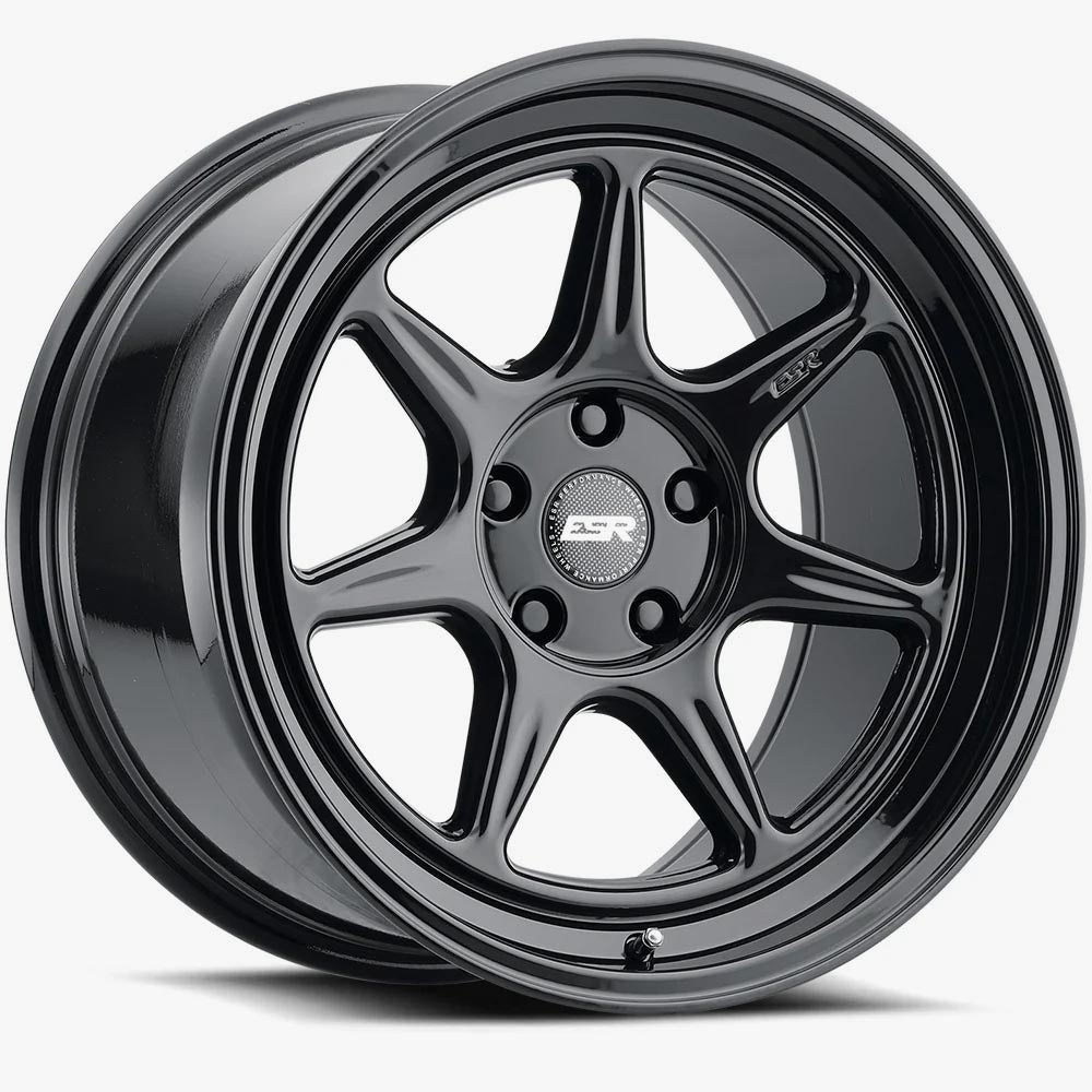 ESR Wheels CUSTOM DRILL CR7 18X9.5 +35 67.1 GLOSS BLACK..PCD: 89511135 CR7GLK