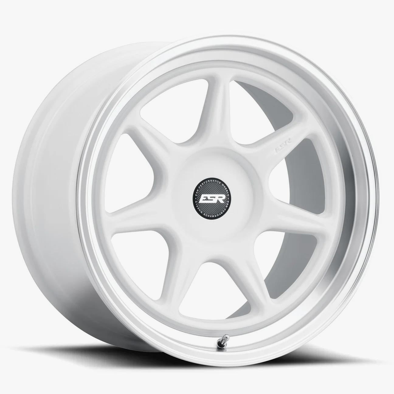 ESR Wheels 18X9.5 5X114.3 +35 72.56 GLOSS WHITE MACHINE LIP CR7 89551435 CR7WHT-ML