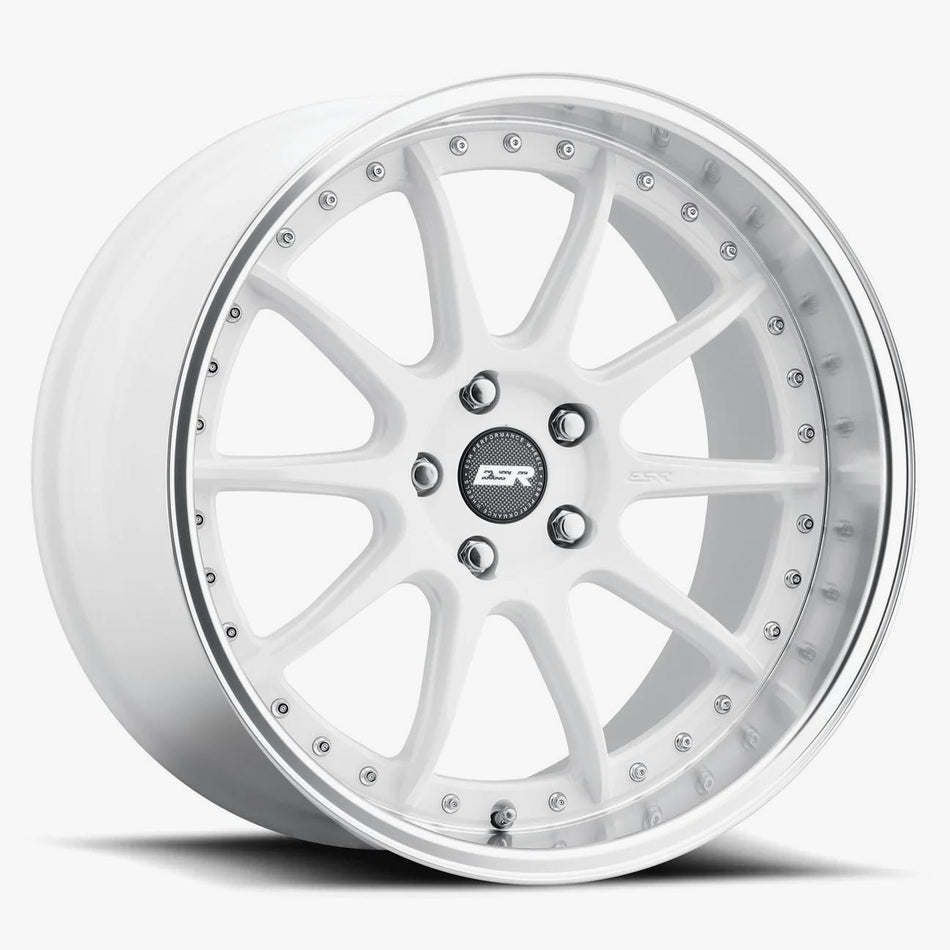 ESR Wheels 18X8.5 5X114.3 +35 66.6 GLOSS WHITE MACHINE LIP CS12 88551235 CS12WHT-ML