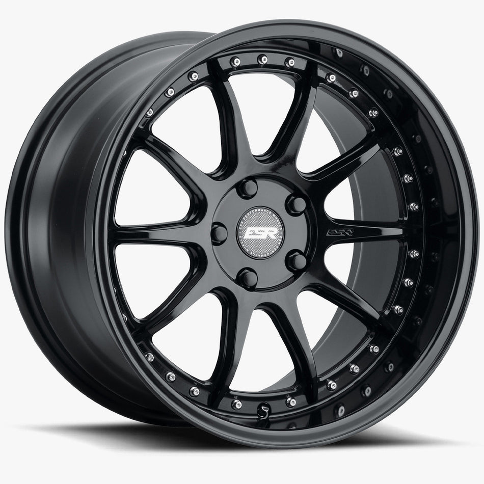 ESR Wheels CS12 CUSTOM DRILL CS12 18X8.5 +30 72.6 GLOSS BLACK