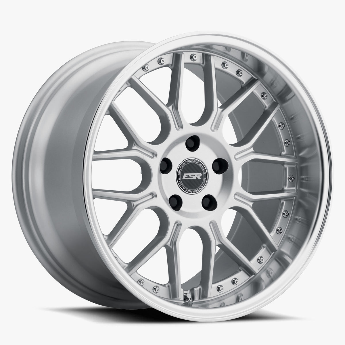 ESR Wheels 19X8.5 5X114.3 +35 72.56 HYPER SILVER MACHINE LIP CS18