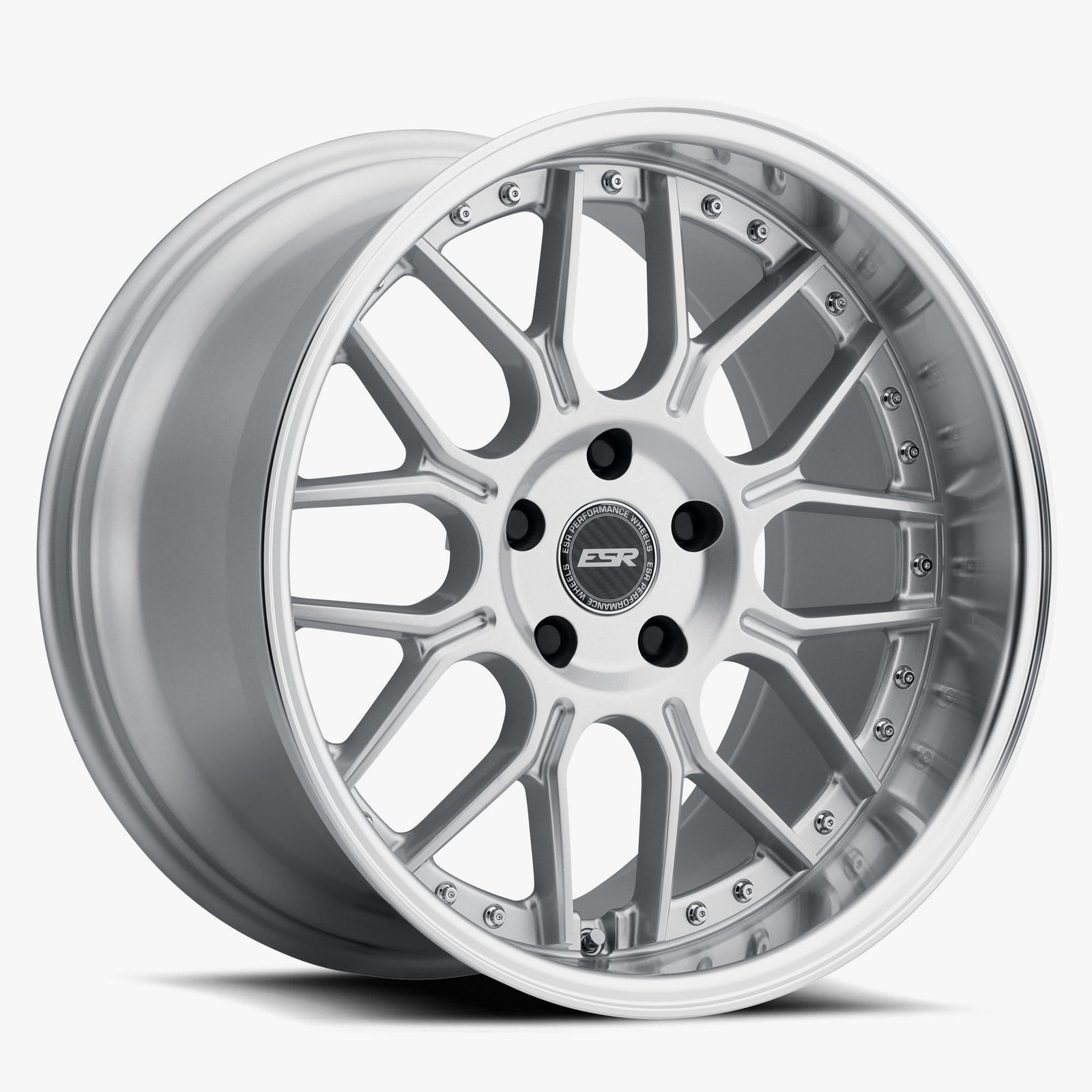 ESR Wheels 18X8.5 5X112 +40 66.6 HYPER SILVER MACHINE LIP CS18