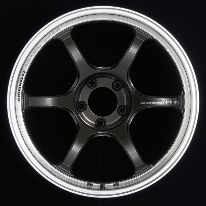 Advan RG-D2 18x9.5 +35 5-114.3 Machining & Black Gunmetallic Wheel