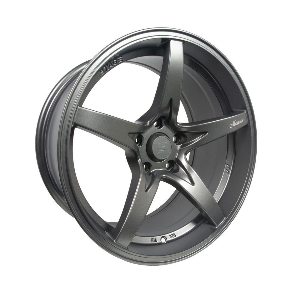 Stage Wheels Monroe 18x9 +12mm 5x114.3 CB: 73.1 Color: Matte Gun Metal