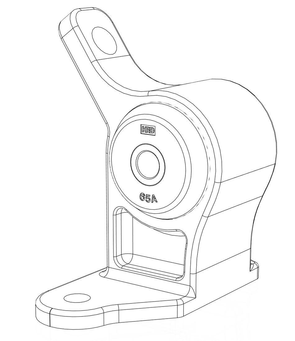 HRD Precision Machined Transmission Mount for 2012-2015 Honda Civic Si - Midnight Navy