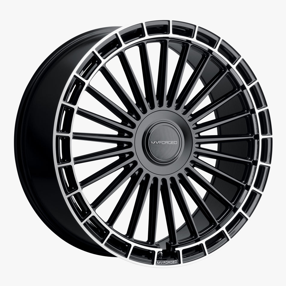 ESR Wheels 22X9 MVF40 Custom Pcd Gloss Black Diamond Ring