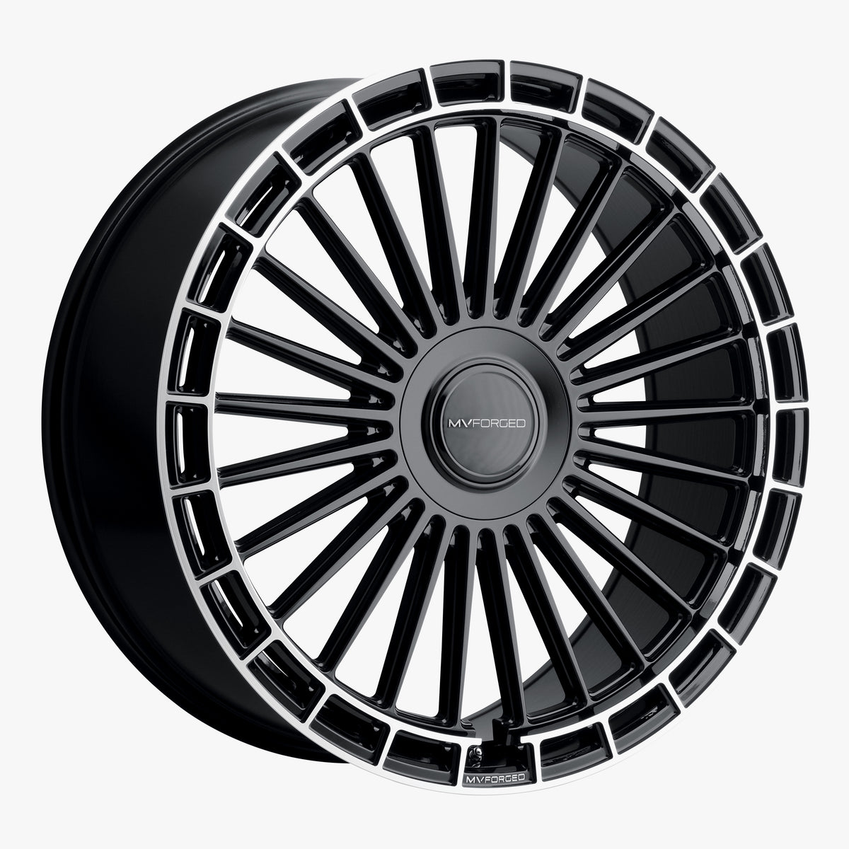 ESR Wheels 24X10 MVF40 Custom Pcd Gloss Black Diamond Ring
