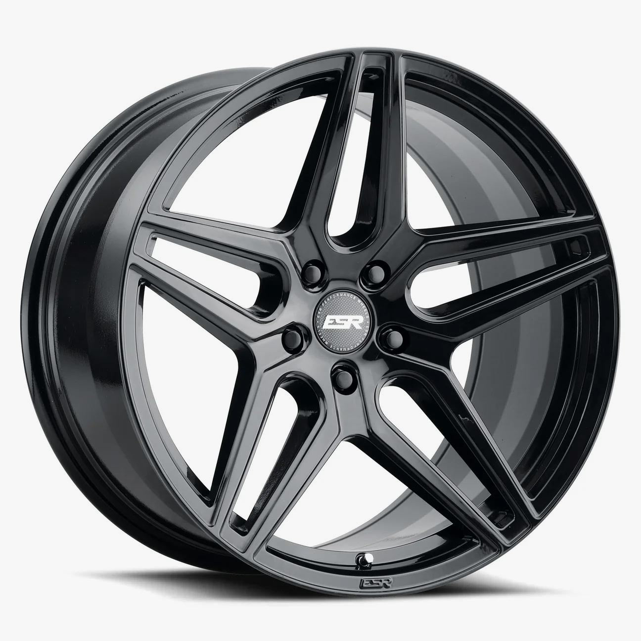 ESR Wheels 18X9.5 5X112 +22 72.56 GLOSS BLACK RF15 89551422 RF15GBLK 5X112