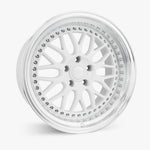ESR Wheels 18X8.5 5X100 +30 72.56 GLOSS WHITE MACHINE LIP SR01 88550030 SR01WHT-ML