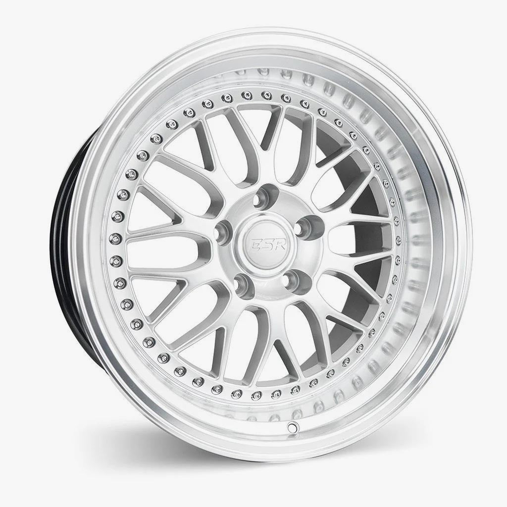 ESR Wheels 19X9.5 5X112 +22 72.56 HYPER SILVER MACHINE LIP SR01 99551422 SR01HS-ML 5X112