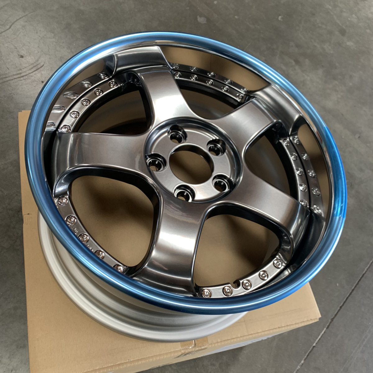 SSR SP1R 16x9.5 NR 4x100 +19 Offset Titan Silver Wheel