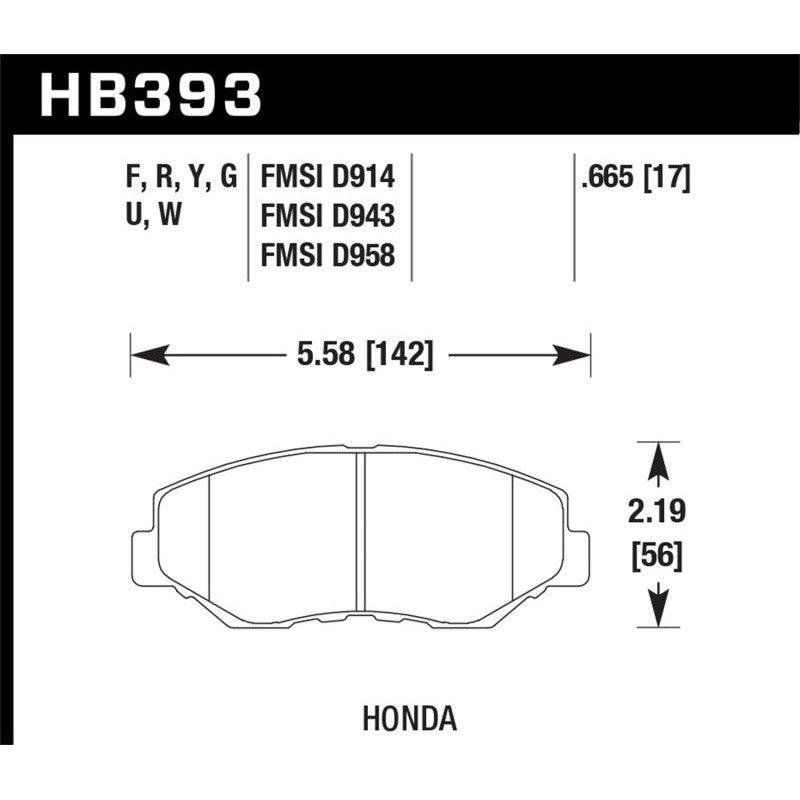 Hawk Acura/Honda HPS Street Front Brake Pads - Saikospeed