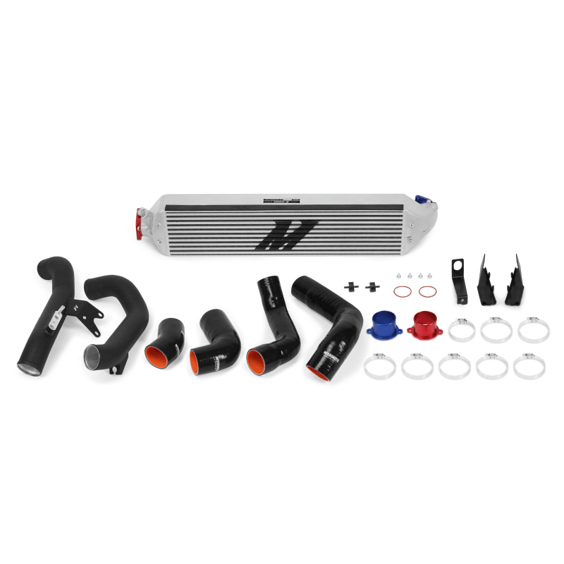 Mishimoto 2016+ Honda Civic 1.5T / 2017+ Honda Civic Si Silver Intercooler Kit w/Black Pipes - Saikospeed