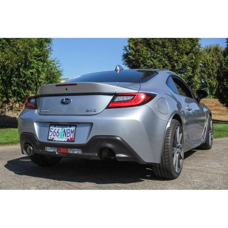 Perrin 2022 BRZ/GR86 Axle Back Exhaust SS (Single Side Exit w/Helmholtz Chamber) - Saikospeed
