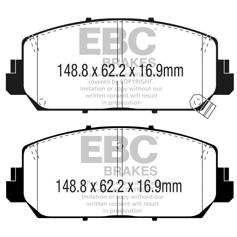 EBC 16+ Acura ILX 2.4 Redstuff Front Brake Pads - Saikospeed