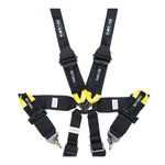 NRG FIA 6pt 2in. Shoulder Belt for HANS Device/ Rotary Cam Lock Buckle/ 3in. Waist Belt - Black - Saikospeed