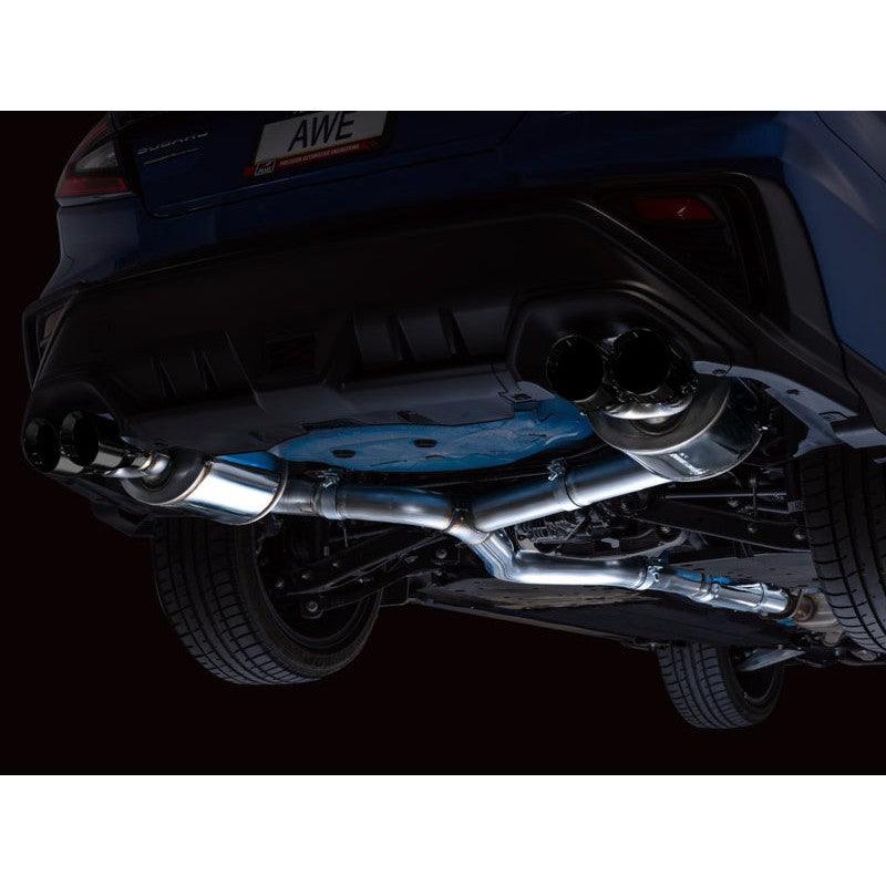 AWE Tuning 2022+ VB Subaru WRX Touring Edition Exhaust - Diamond Black Tips - Saikospeed