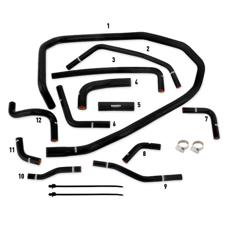 Mishimoto 2015 Subaru WRX Black Silicone Radiator Coolant Ancillary Hoses Kit - Saikospeed