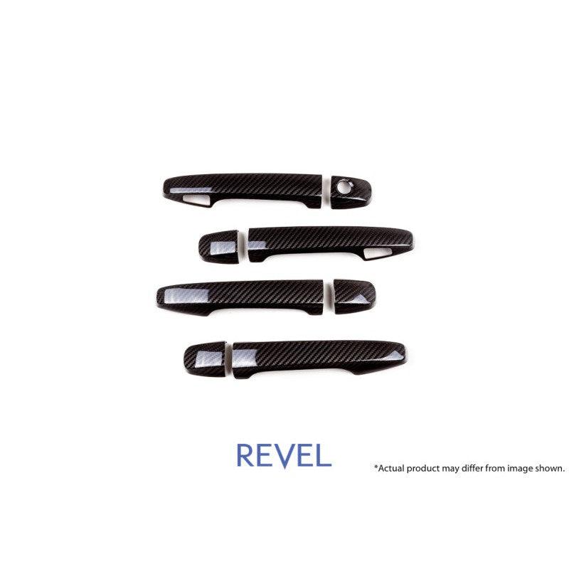 Revel GT Dry Carbon Door Handle Covers (FL/FR/RL/RR) 15-18 Subaru WRX/STI - 8 Pieces - Saikospeed