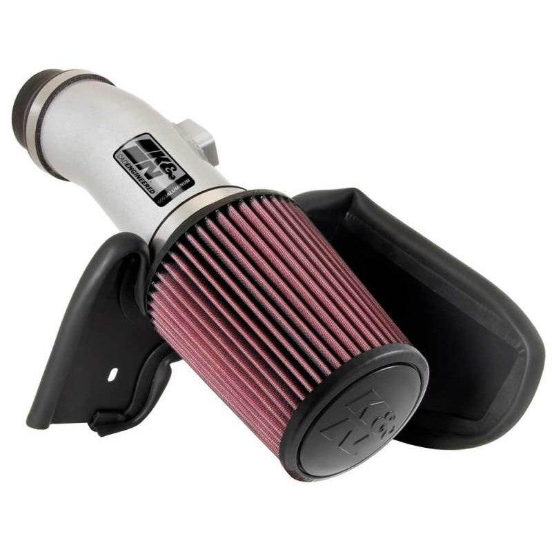 K&N 08 Honda Accord 3.5L-V6 Silver Typhoon Short Ram Intake - Saikospeed