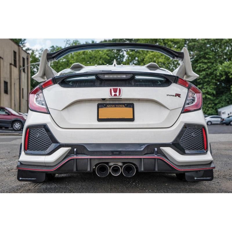 Rally Armor 17-21 Honda Civic Type R Black UR Mud Flap w/ Blue Logo - Saikospeed