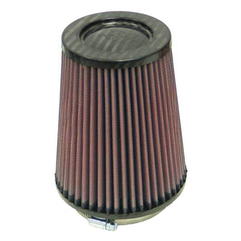 K&N Round Tapered Universal Air Filter 4in Flange ID x 5.375 Base OD x 4in Top OD x 6.5in H - Saikospeed