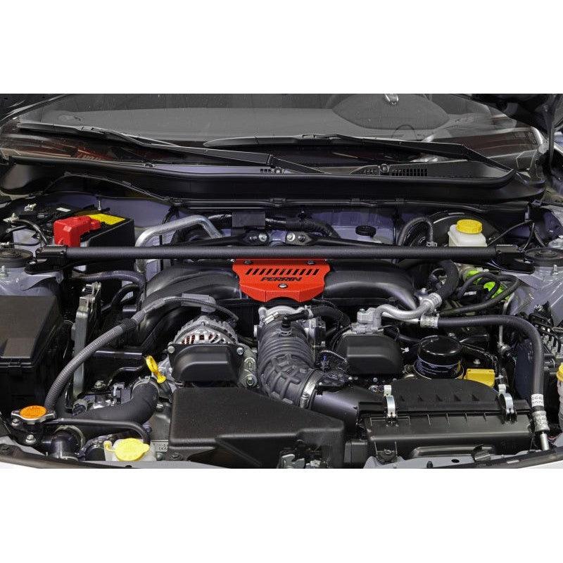 Perrin 2013+ BRZ/FR-S/86/GR86 Strut Brace - Black Wrinkle - Saikospeed