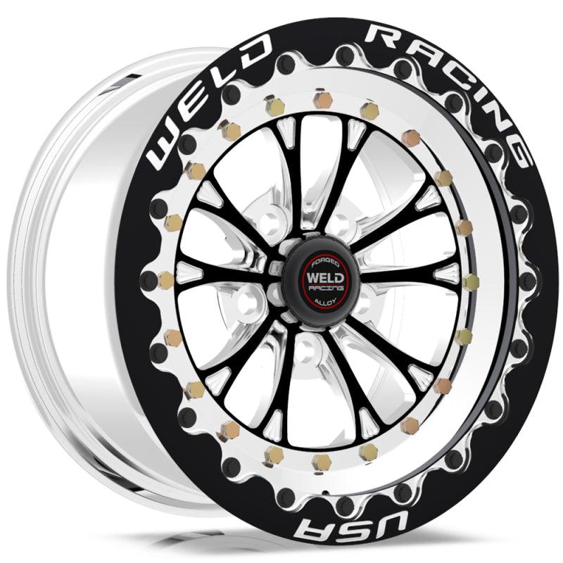 Weld Vitesse 15x10 / 5x4.75 BP / 7.5in. BS Black Wheel - Black Single Beadlock MT - Saikospeed