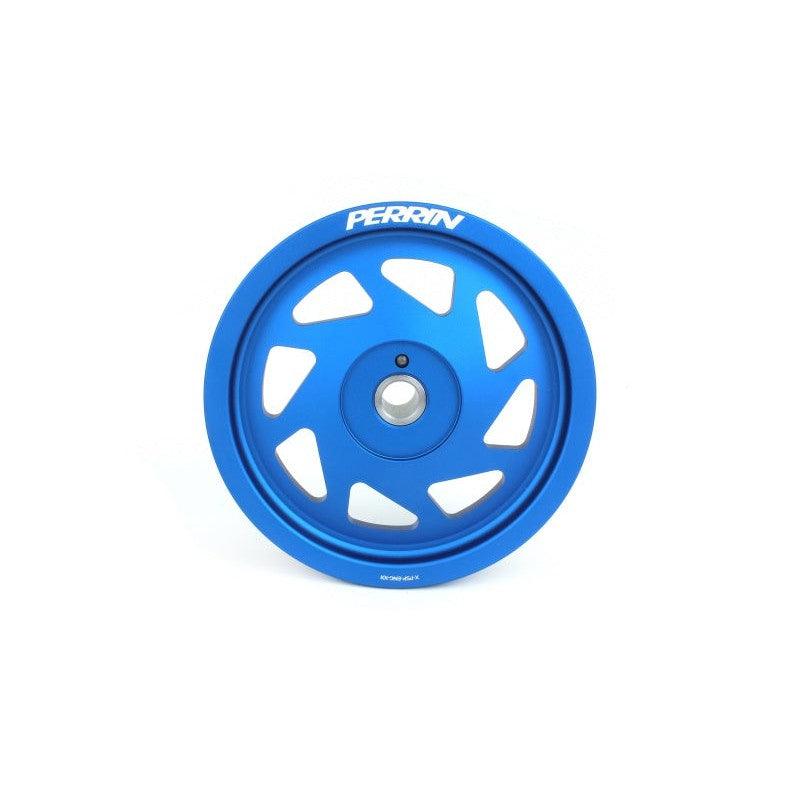Perrin 19-21 Subaru WRX / 16-18 Forester Lightweight Crank Pulley (FA/FB Engines w/Large Hub) - Blue - Saikospeed