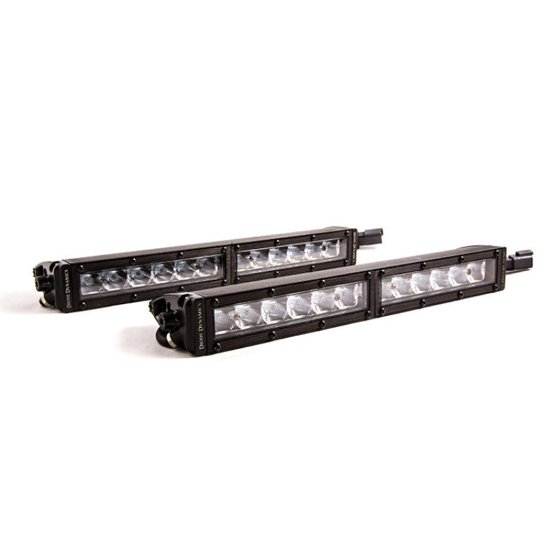 Diode Dynamics 12 In LED Light Bar Single Row Straight Clear Driving (Pair) Stage Series