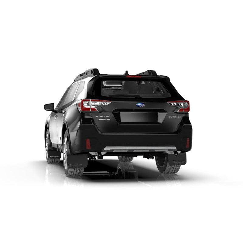 Rally Armor 20-22 Subaru Outback Black UR Mud Flap w/ White Logo - Saikospeed