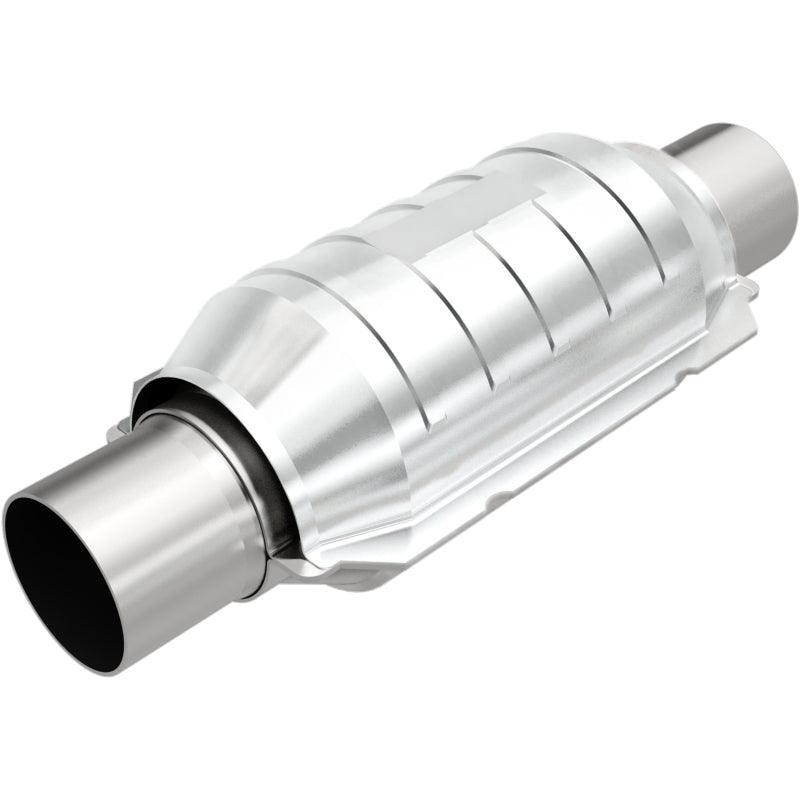 MagnaFlow Conv Univ 2.25in Inlet/Outlet Center/Center Round 9in Body L x 5.125in W x 13in Overall L - Saikospeed