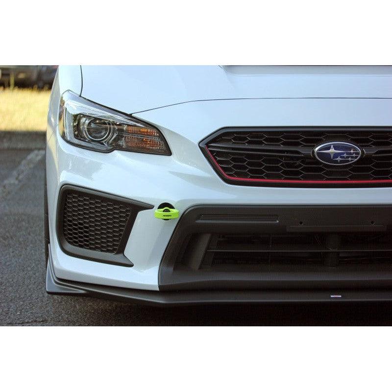 Perrin 18-21 WRX/STI / 13-20 BRZ / 17-20 Toyota 86 Front Tow Hook Kit - Neon Yellow - Saikospeed