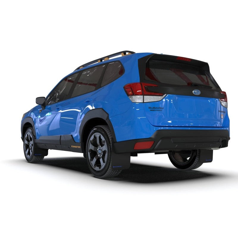 Rally Armor 2022 Fits Subaru Forester (Incl. Wilderness) Black UR Mud Flap w/Blue Logo