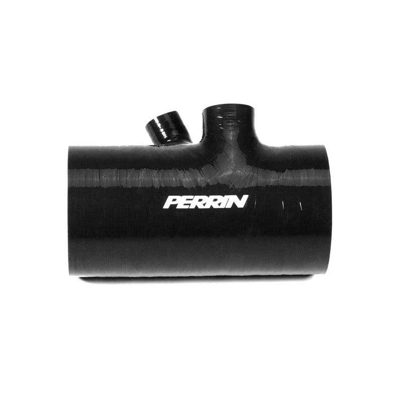 Perrin 2022+ Subaru WRX Black 3in Turbo Inlet Hose w/ Nozzle (Short) - Saikospeed